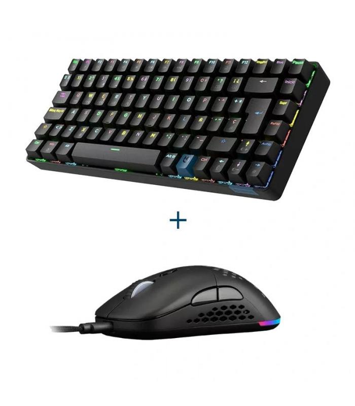 Pack gaming hiditec teclado mecanico inalambrico gm1k raton inalambrico gx30 pro wireless