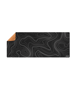 Alfombrilla phoenix stratos para ratón escritorio negra 90 x 40 cm con base de corcho y superficie cuero pu