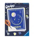 Kit para pintar con números ravensburger creart serie trend d zodiac: geminis