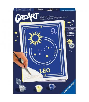 Kit para pintar con números ravensburger creart serie trend d zodiac: leo