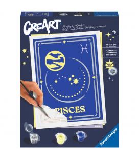 Kit para pintar con números ravensburger creart serie trend d zodiac: piscis