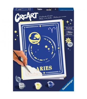 Kit para pintar con números ravensburger creart serie trend d zodiac: aries