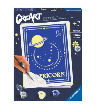 Kit para pintar con números ravensburger creart serie trend d zodiac: capricornio