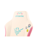 Phoenix nova cream editión silla alta gama fabricada en cuero color crema y rosa