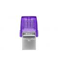 Kingston Technology DataTraveler microDuo 3C unidad flash USB 64 GB USB Type-A / USB Type-C 3.2 Gen 1 (3.1 Gen 1) Púrpura, Acero