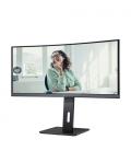 Monitor Profesional Curvo AOC CU34P3CV 34"/ WQHD/ Multimedia/ Negro