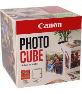 Papel Canon Pp-201 5X5 (40 Hojas) + Marco Fotos Xlboom Acrílico 13X13cm + Photo Cube White-Creative Pack Share-Verde