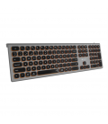 TECLADO SUBBLIM KEYBOARD BLUETOOTH MASTER ILUMINADO EXT GREY/BLACK