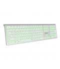 TECLADO SUBBLIM KEYBOARD BLUETOOTH MASTER ILUMINADO EXT SILVER/BLACK