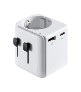 Ewent EW1472 adaptador de enchufe eléctrico Universal Blanco