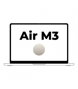 Apple macbook air 13,6'/ m3 8-core cpu/ 8gb/ 256gb ssd/ 8-core gpu/ blanco estrella