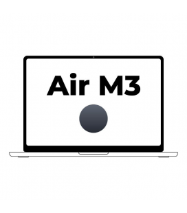 Apple macbook air 13,6'/ m3 8-core cpu/ 8gb/ 256gb ssd/ 8-core gpu/ medianoche