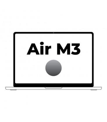 Apple macbook air 15' / m3 8-core cpu/ 8gb/ 256gb ssd/ 10-core gpu/ gris espacial