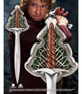 Replica espada de acero the noble collection el hobbit bilbo baggin dardo tamaño real 55 cm