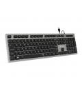 TECLADO USB SUBBLIM WIRED ERGO KEYS SILENT FLAT HQ GREY USB