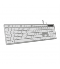 TECLADO USB SUBBLIM WIRED ERGO KEYS SILENT FLAT HQ SILVER USB