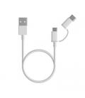 CABLE USB 2-EN-1 MICRO USB A TIPO C 100CM BLANCO