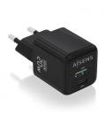 Cargador Gan de Pared Aisens ASCH-20W2P011-BK/ 1xUSB Tipo-C/ 1xUSB/ 20W