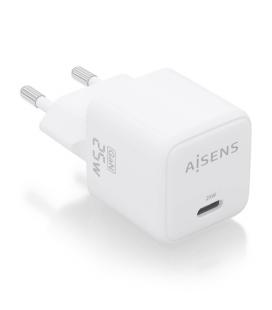 Cargador Gan de Pared Aisens ASCH-25W1P012-W/ 1xUSB Tipo-C/ 25W
