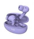 Auriculares Bluetooth Trust Yavi ENC con estuche de carga/ Morados