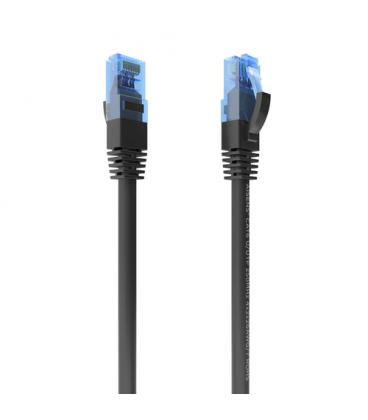 AISENS Cable De Red Latiguillo RJ45 Cat.6 UTP AWG26 CCA, Negro, 0.5 cm