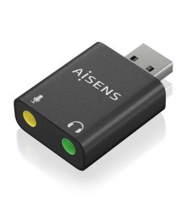 Tarjeta de Sonido Aisens A106-0768/ USB Macho - 2xJack 3.5 Hembra