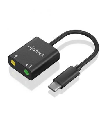 Tarjeta de Sonido Aisens A109-0767/ USB-C Macho - 2xJack 3.5 Hembra