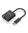 Tarjeta de Sonido Aisens A109-0767/ USB-C Macho - 2xJack 3.5 Hembra