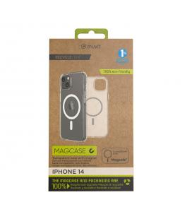 Funda muvit recycletek magsafe para apple iphone 14 transparente