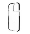 Funda muvit recycletek magsafe shockproof 3m para apple iphone 15 pro max transparente - negra