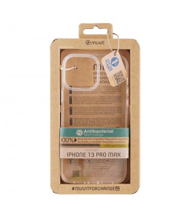 Funda muvit recycletek para apple iphone 13 pro max antibacterias transparente
