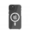 Funda muvit recycletek magsafe shockproof 3m para apple iphone 14 transparente - negra
