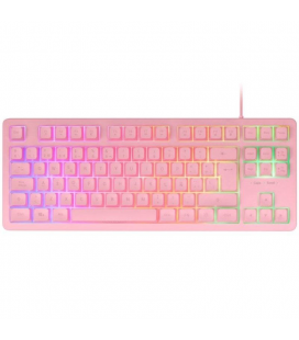 Teclado gaming semimecánico mars gaming mk023/ rosa