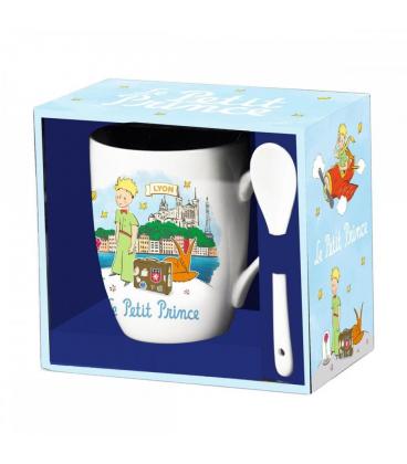 Taza de cerámica con cuchara enesco el principito