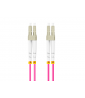 CABLE DE FIBRAOPTICA LANBERG 1M MULTI LC/UPC-LC/UPC DUPLEX OM4 50/125 LSZH VIOLE