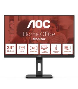 Monitor AOC 24E3QAF 23.8"/ Full HD/ Multimedia/ Negro