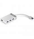 Hub usb 3.0 trendnet tu3-h4e/ 4xusb/ blanco y gris