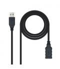 Nanocable Cable USB 3.0, Tipo A/M-A/H, Negro, 3.0 M