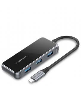 Docking usb tipo-c vention tffhb/ 1xhdmi 4k/ 3xusb/ 1xrj45/ 1xusb tipo-c pd/ gris