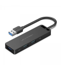 Docking usb 3.0 vention chvbb/ 3xusb/ 1xmicrousb pd/ 1xlector tarjetas/ negro