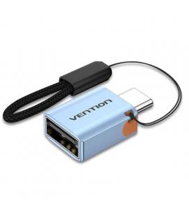 Adaptador otg usb 3.1 vention cubh0/ usb tipo-c macho - usb hembra/ azul