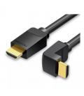 Cable hdmi 2.0 4k acodado 90º vention aarbg/ hdmi macho - hdmi macho/ 1.5m/ negro