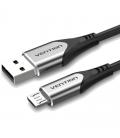 Cable usb 2.0 vention coahi/ usb macho - microusb macho/ hasta 60w/ 480mbps/ 3m/ gris