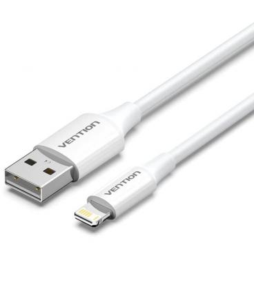 Cable usb 2.0 lightning vention laiwf/ usb macho - lightning macho/ 480mbps/ 1m/ blanco