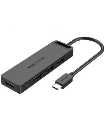 Hub usb tipo-c vention tgkbf/ 4xusb/ 1xmicrousb pd/ 1m