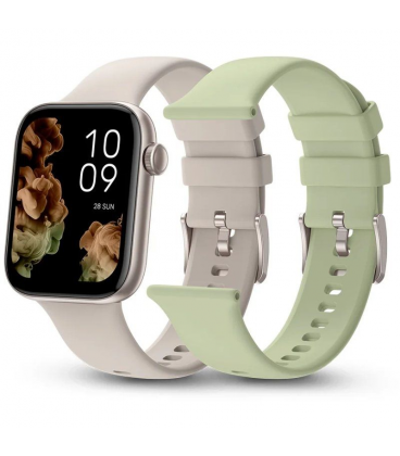 Smartwatch spc smartee duo 2 9650b/ notificaciones/ frecuencia cardíaca/ blanco/ incluye correa extra