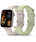 Smartwatch spc smartee duo 2 9650b/ notificaciones/ frecuencia cardíaca/ blanco/ incluye correa extra