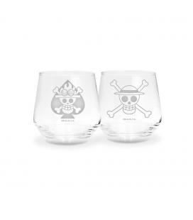 Pack 2 vasos abystyle one piece luffy & ace