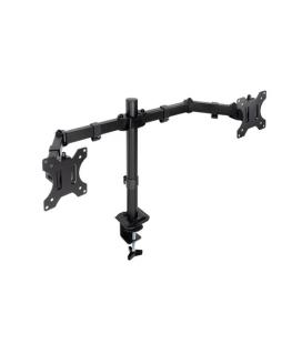 TooQ Soporte de Mesa para 2 Pantallas 17"-27", Negro