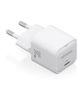 AISENS Cargador GaN 35W, 1xUSB-C PD3.0 QC4.0, Blanco